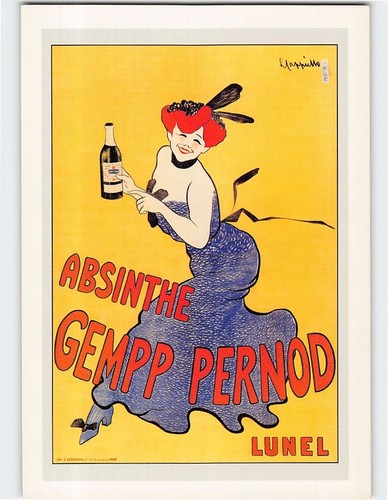 Postcard absinthe gempp pernod - absinthe,